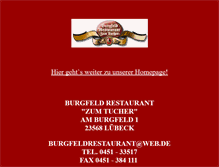 Tablet Screenshot of burgfeldrestaurant.de